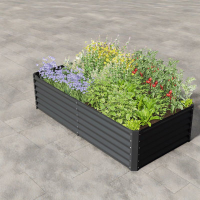 Durable Steel Planters, Spacious Galvanized Garden Beds For Modern Home