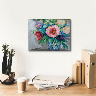 «China Rose» par Jeanette Vertentes, art mural sur toile
