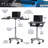 Folding Table Laptop Cart, Graphite