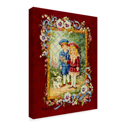 « victorian children », reproduction de peinture à l’acrylique sur toile tendue