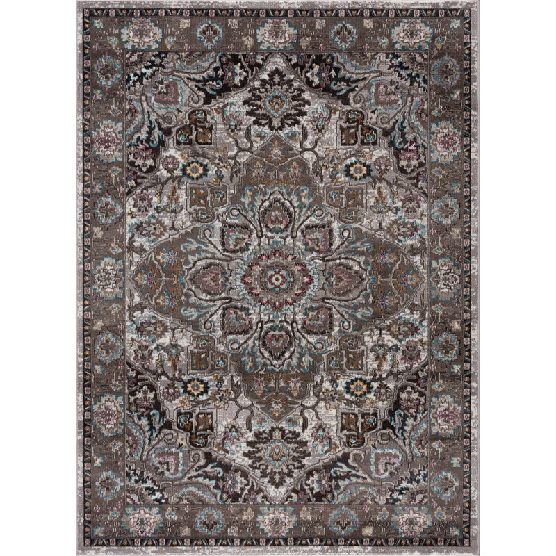 Oriental Indoor Rug, Rectangle 6'7" x 9'