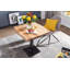 Karin Acacia Solid Wood Top Metal Base Dining Table