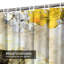 Art monochrome aquarelle rétro floral jaune or blanc avec 12 crochets-869330493