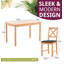 4 - Person Solid Oak Dining Set-87460711