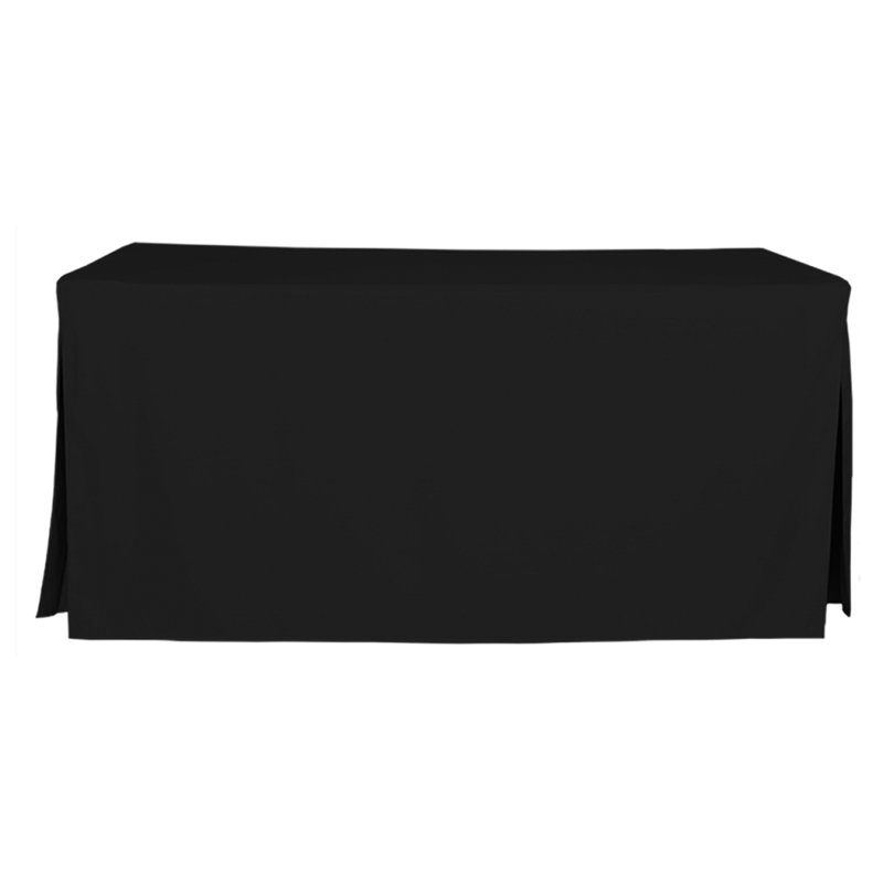 Tablevogue Round Table Cover, Black, 60" L x 60" W