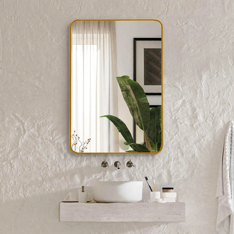 Miroir de salle de bain 22x30, Doré, 30 po x 22 po