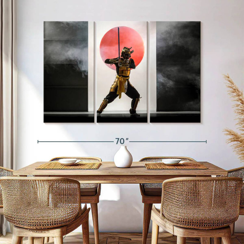 Leisha Samurai Fighting Stance, 42" H x 65" W