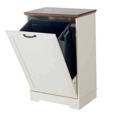 Poubelle inclinable 13 gallons, armoire à poubelle cachée pour animaux