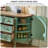 Retro Simple Semicircle Painted Sideboard
