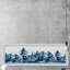 Blue Foggy Forest - Single Picture Frame Panoramic Painting-1326702132