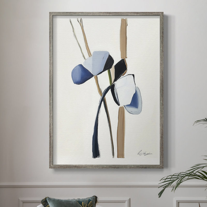 Reproduction encadrée FLORAL Series Dxxv - bois massif, H 11 po x l 9 po