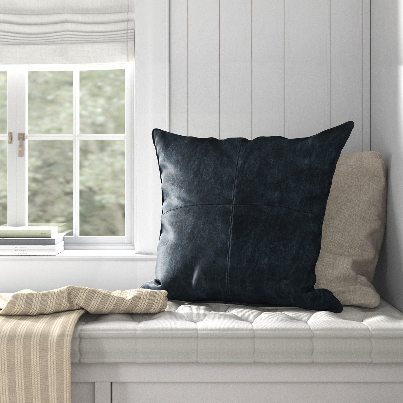 Cutler Throw Pillow, Square 22", Black