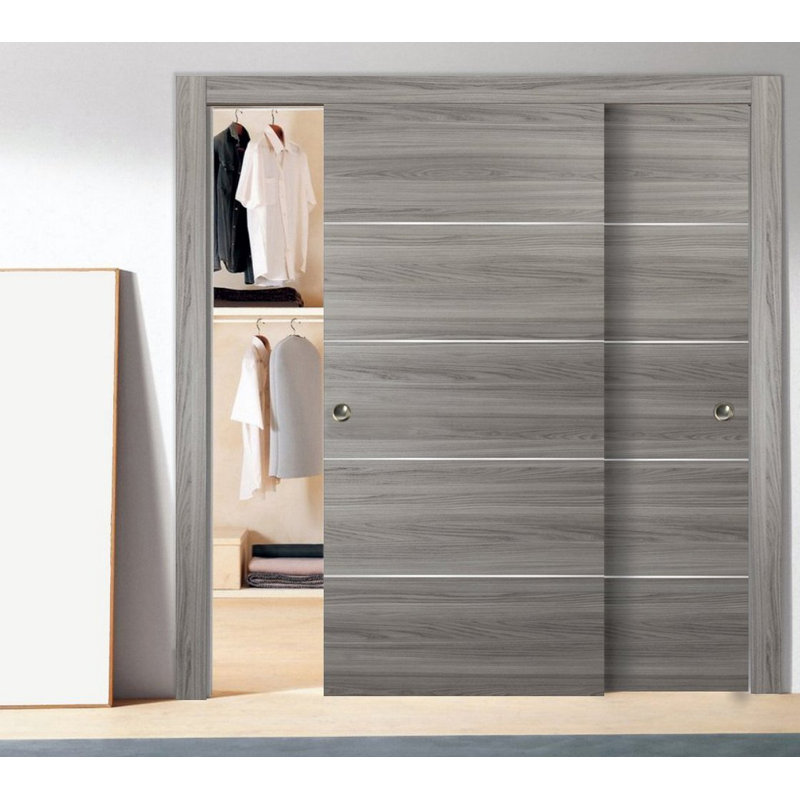 Dalle de porte standard en bois Planum, 30 po x 80 po, Cendre Ginder