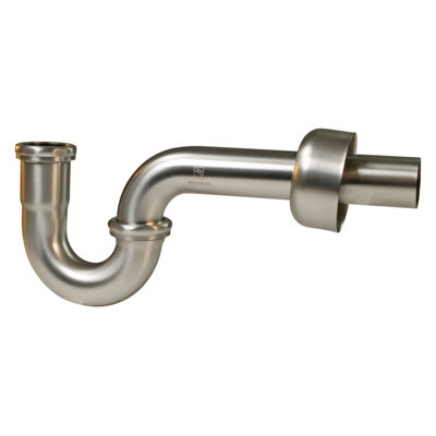 1-1/2" OD 17 Gauge P-Trap with High Box Flange