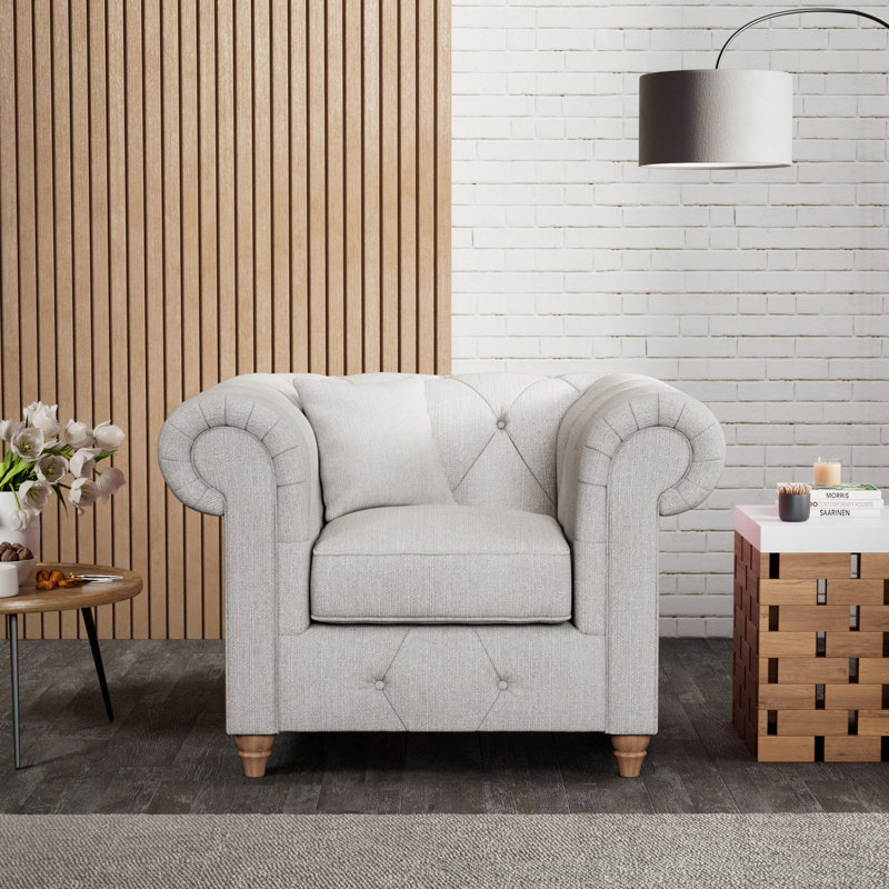 Ellrich Upholstered Armchair, Walnut, Ash