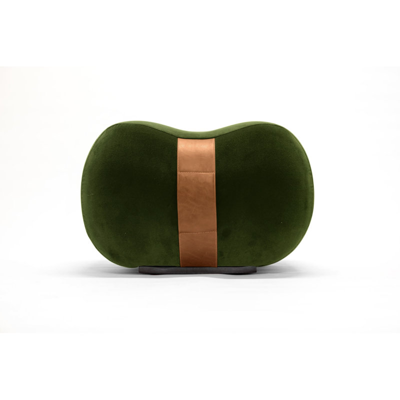 Repose-pieds standard en velours de 22 po Milo, Evergreen / velours Chesterfield