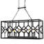 Diamond Kitchen Island Rectangle Chandelier with Wrought Iron Accents-61075208