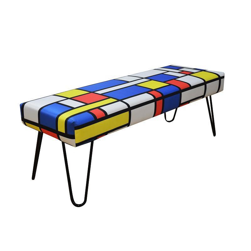 Metal Upholstered Bench