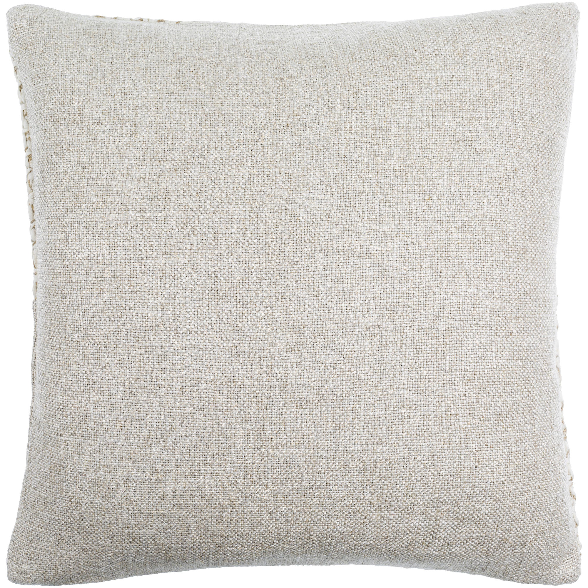 Daveney Linen Blend Throw Square Pillow Cover & Insert, 18" x 18", Pillow Cover Only - No Insert