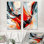 Disintegrating Order of Red Fractal – Abstract 2 Piece Metal Wall Art Prints
