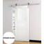 Porte de grange en verre givré blanche Mela avec trousse de quincaillerie d'installation-58144104-58144098