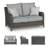 Erdita 55.5'' Wide Straight Loveseat with Cushions