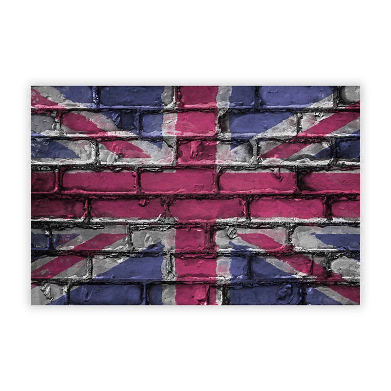 Union Jack Brick Wall Graffiti - Print, Paper, 29.7 cm H x 42 cm W x 0.1 cm D