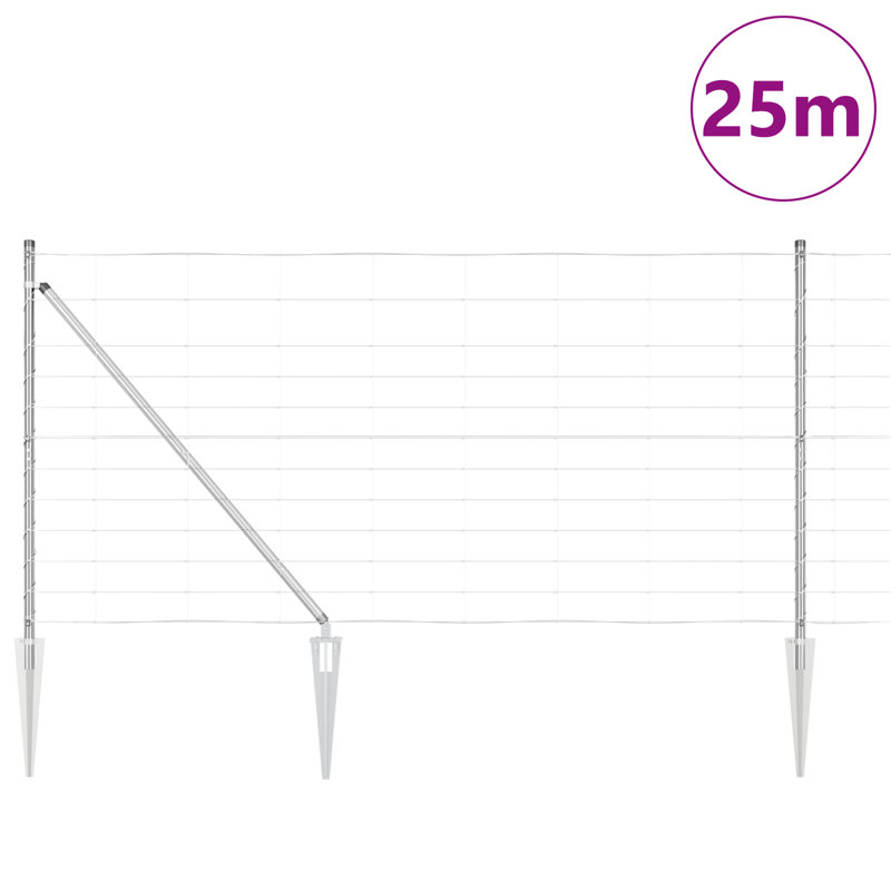 Field Fence Galvanised Steel, 120cm H x 2500cm W