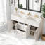 Meuble-lavabo spacieux et moderne avec armoire en MDF et deux lavabos pour les grandes salles de bain