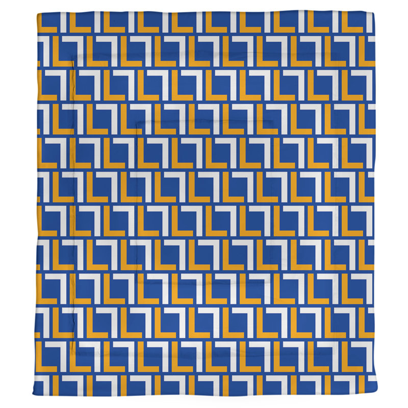 Édredon simple Football Luxury, Édredon grand, Bleu / Or / Blanc
