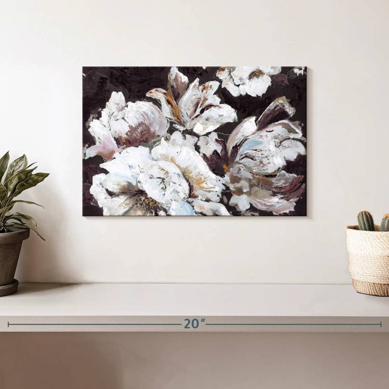 Avery Dark Flower, 8" H x 12" W