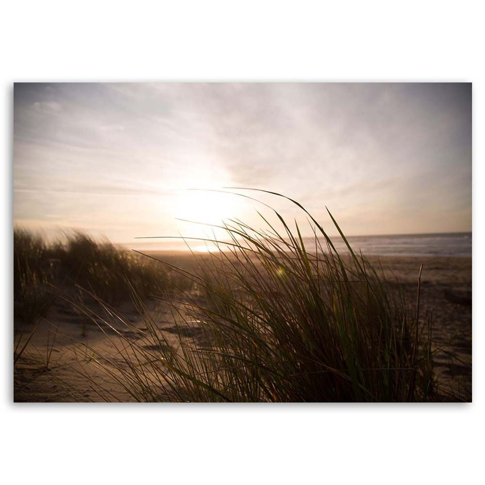 Leinwandbild Beach at sunset