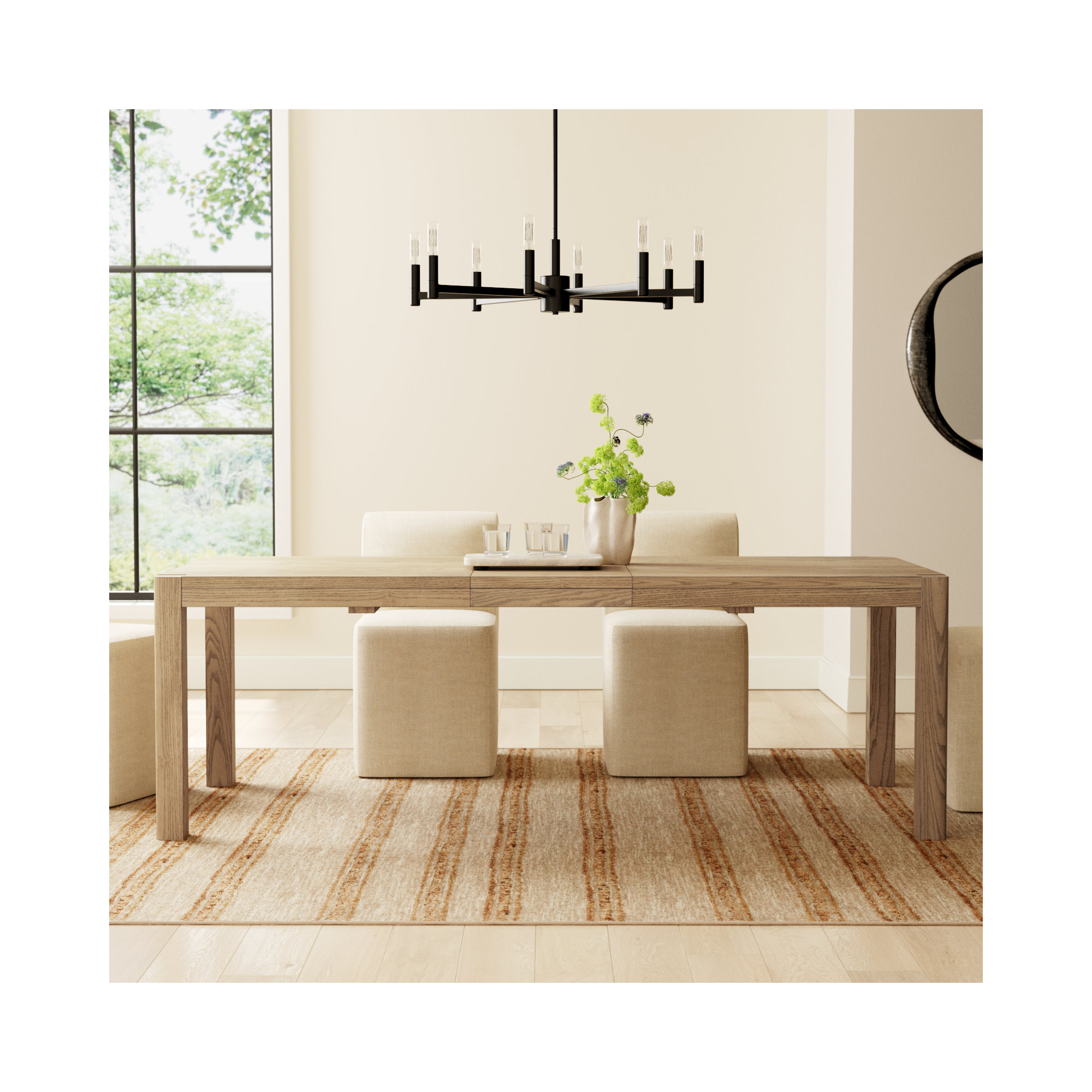 Lodi 74'' Extendable Dining Table