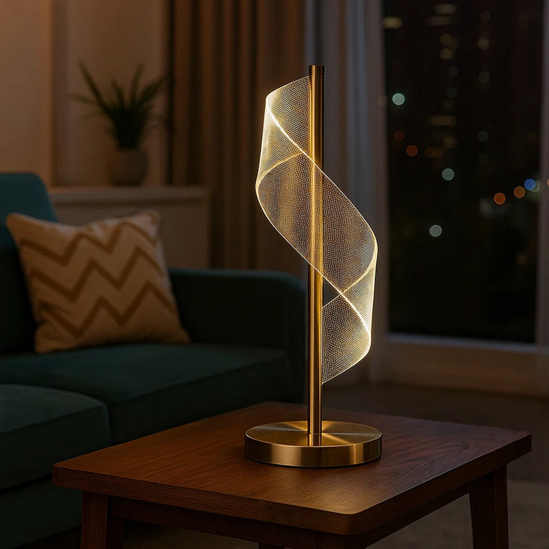 Ilira Glass Novelty Lamp, Gold/Brass