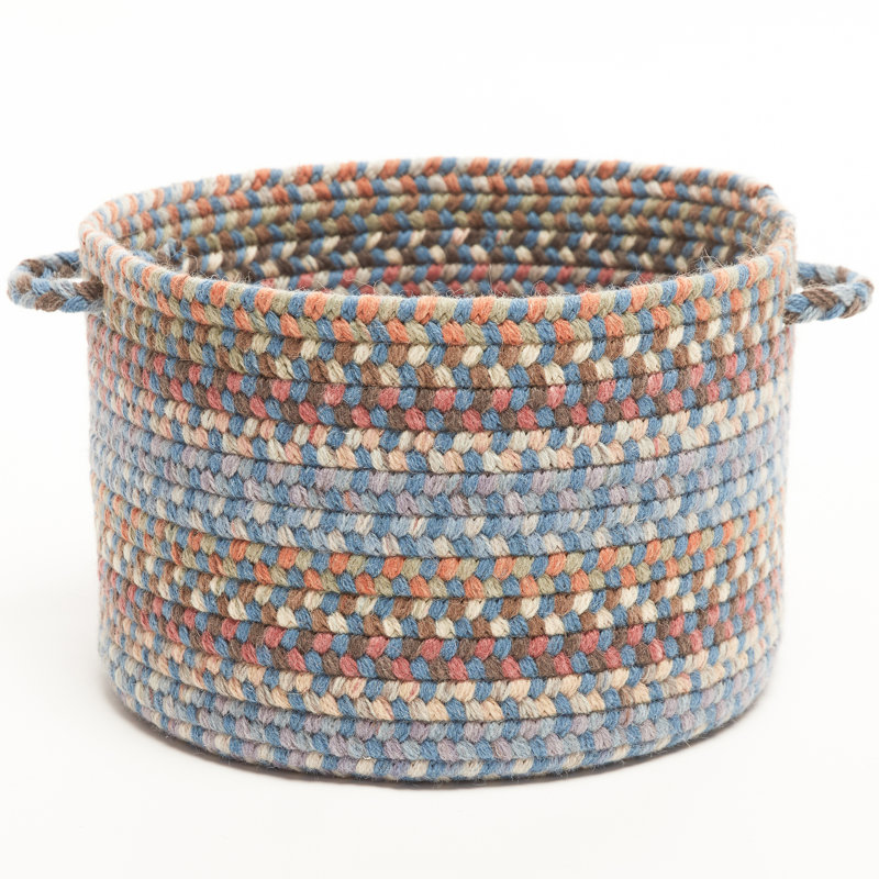 Panier en tissu Bar Harbor, H 10 po x l 14 po x P 14 po, 42 pintes, Bleu clair