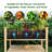 Raised Garden Bed 48x23x31.1-inch Elevated Wood Planter With Water Collection Tray, Storage Shelf, Protective Liner