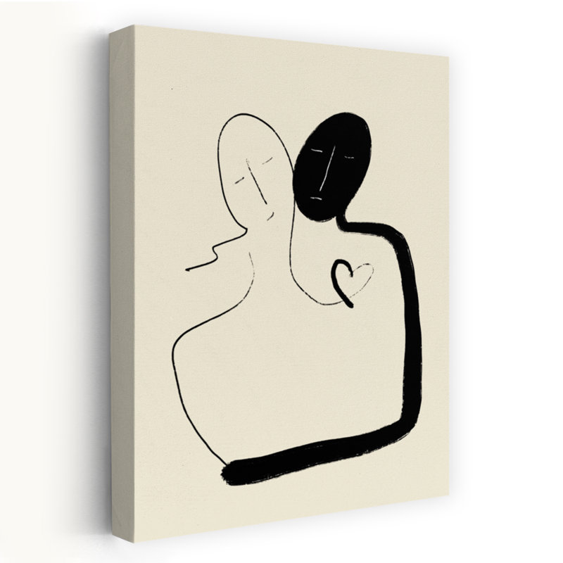 Art contemporain contemporain et romantique, H 48 po x l 32 po