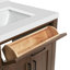Meuble-lavabo simple en bois massif 42 po Tidworth avec plateau en quartz blanc 1,5 po-1737551883-1737551894-1741003912