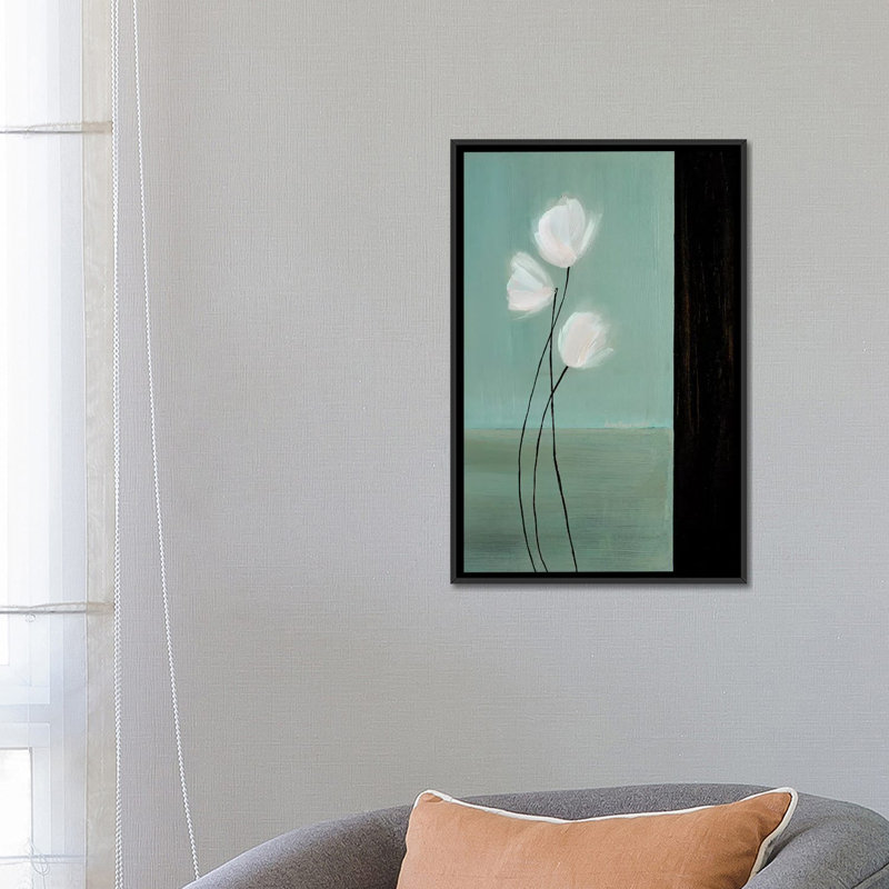 «Aqua Breeze II», impression sur toile, H 26 po x l 18 po x P 1,5 po, Toile avec cadre noir, Pas de tapis