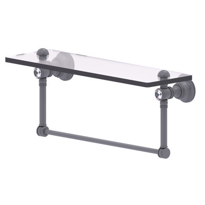 Freyja Glass Bracket Shelf with Towel Bar