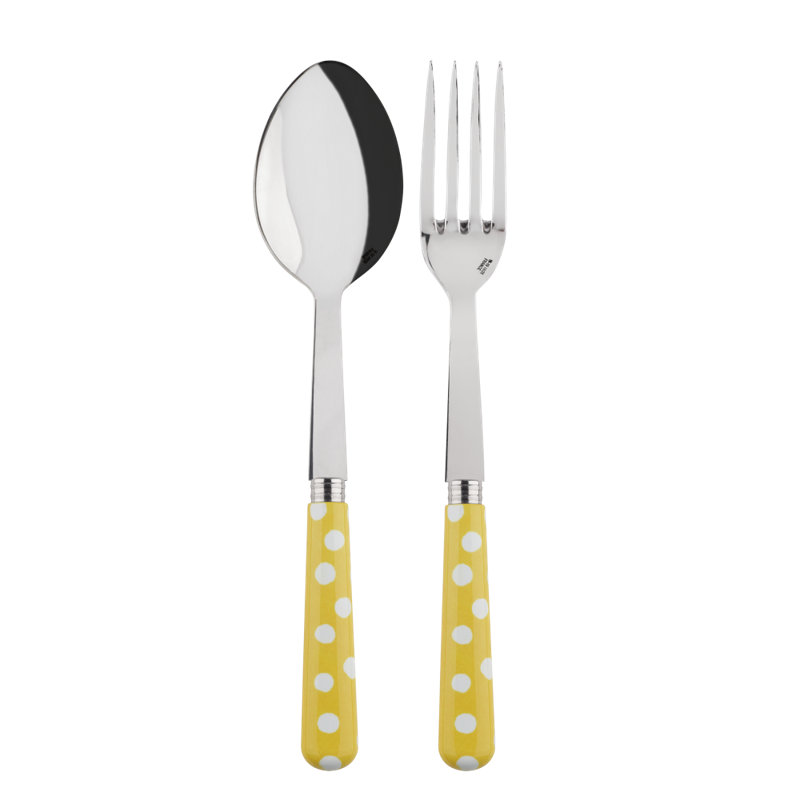 Sabre Paris - Serving Set White Dots, Yellow