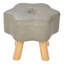 Modern Flower-Shaped PU Leather Stool Footstool-600447087