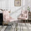49cm H Metal Side Chair in Pink