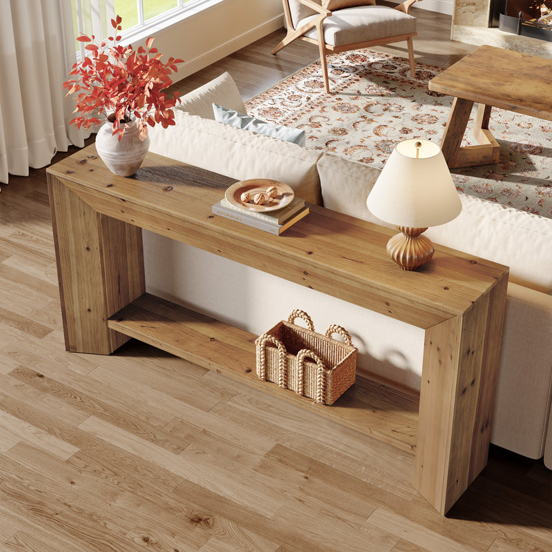 63" Solid Wood Console Table