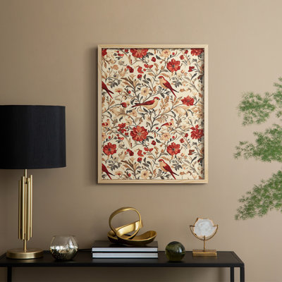 WM MORRIS Series CCCIV Framed Print - Solid Wood