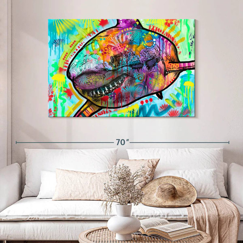 Colorful Shark, 32" H x 48" W