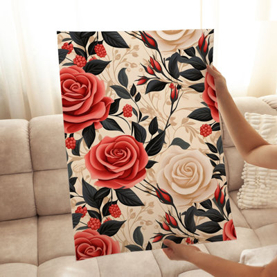 «Floral Rose Flowers VI», reproduction d'art non encadrée