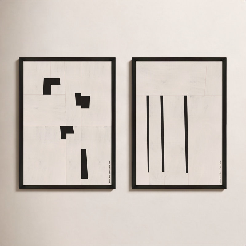 Scattered Set by Romina Gadler, Black Paper Framed, 20" H x 14" W