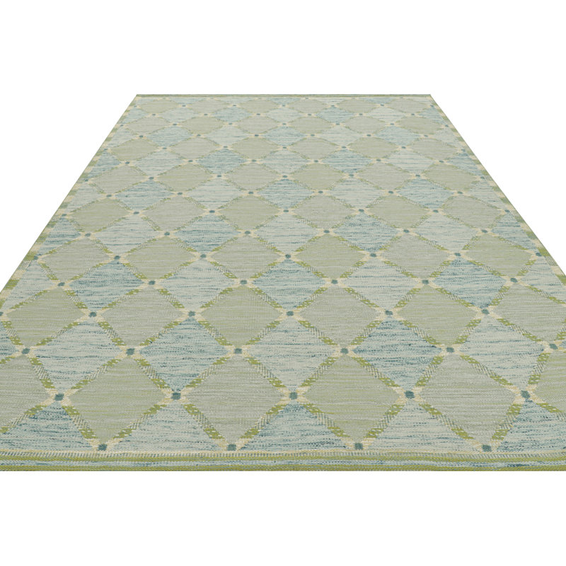 Scandinavian Wool Geometric Area Rug, Rectangle 10' x 14'