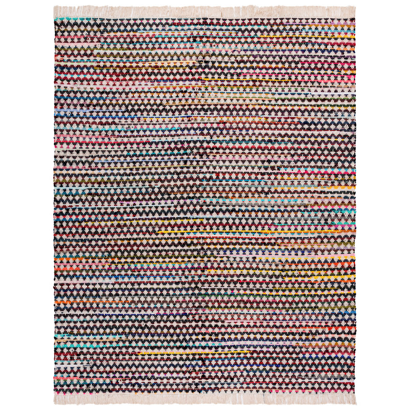 Montauk 538 Hand Woven Cotton Geometric Shapes Rug, Rectangle 8' x 10'